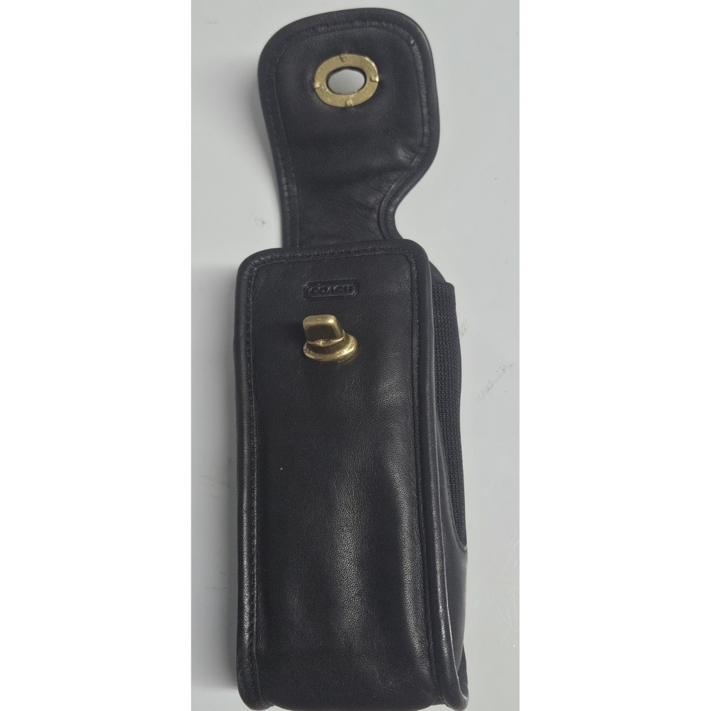 Vintage Coach Legacy black turnlock belt cell phone bag leather upper - Picture 3 of 7